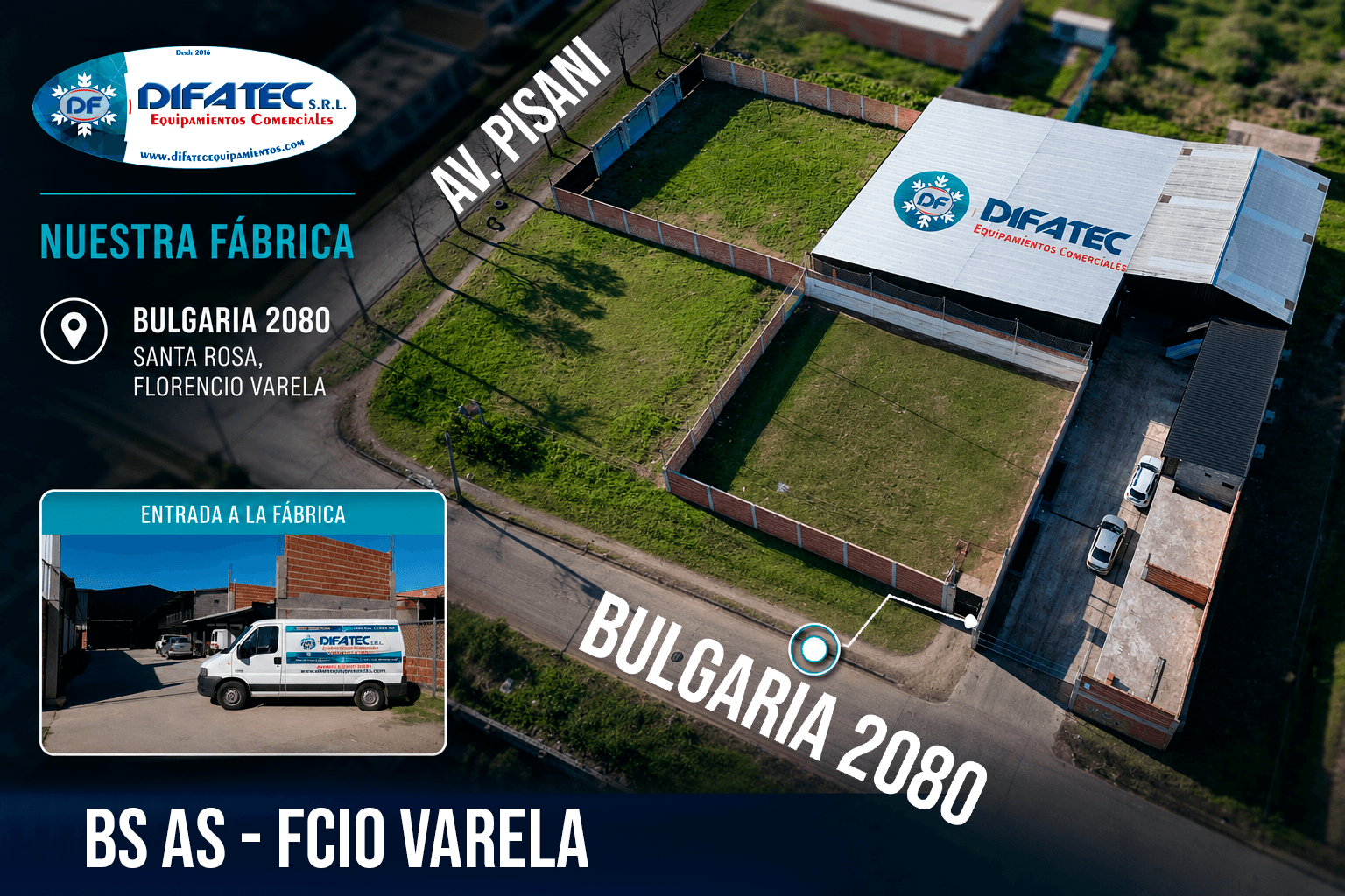 Ubicación de la fábrica Difatec en Bulgaria 2080, Santa Rosa